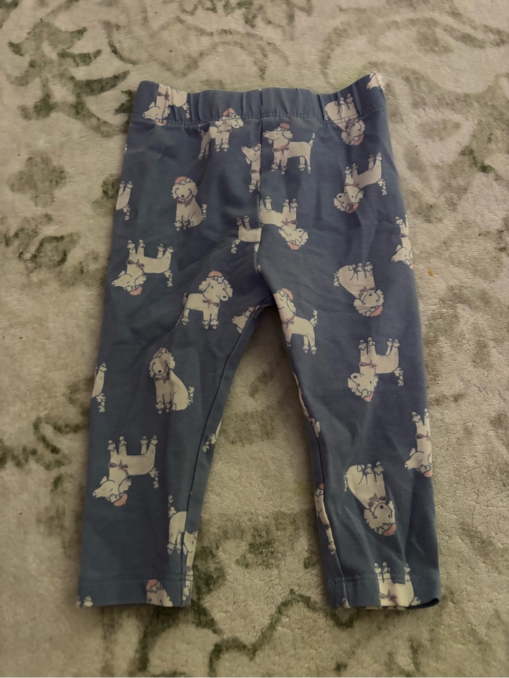 ✨5/$10 Joe Fresh Blue Leggings with Cream Poodle